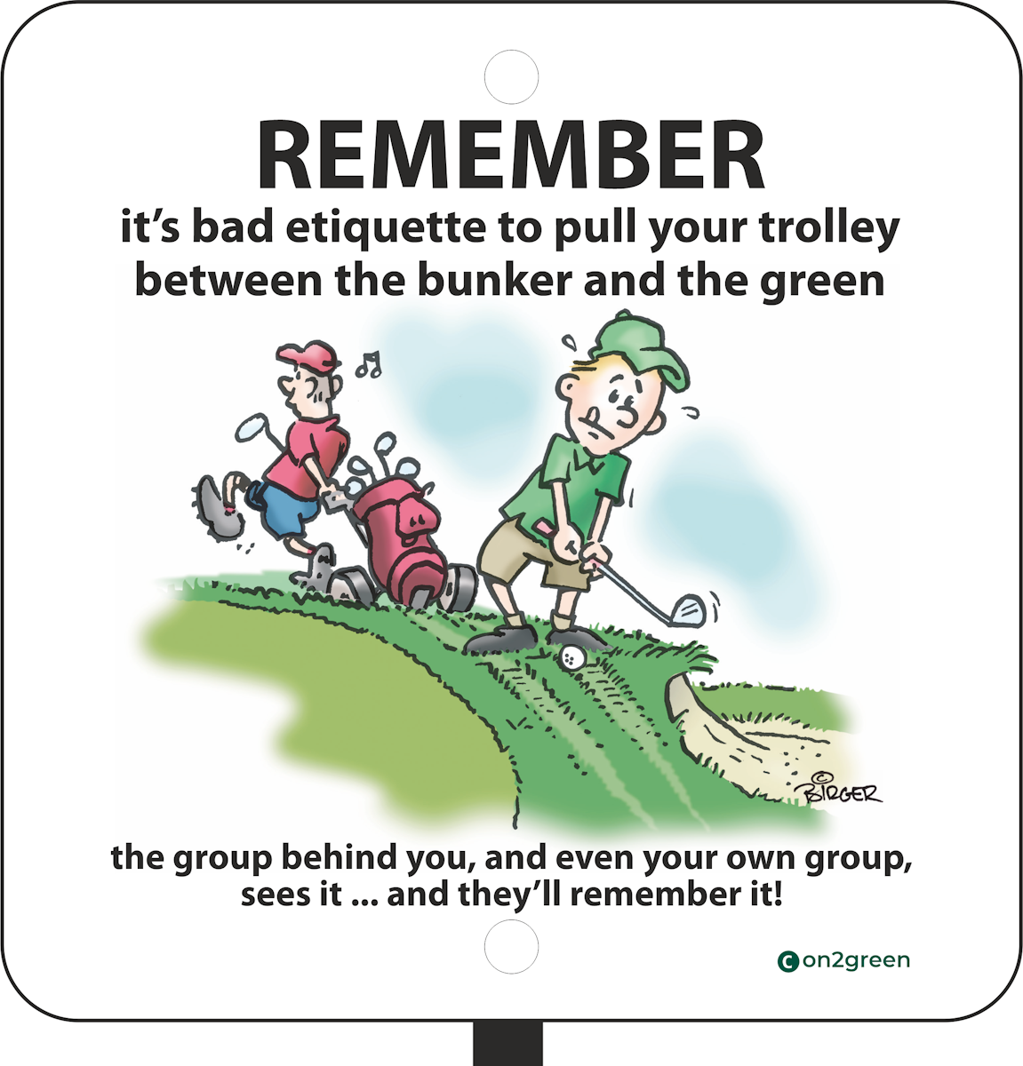 Golf sign: Remember it's bad etiquette to pull