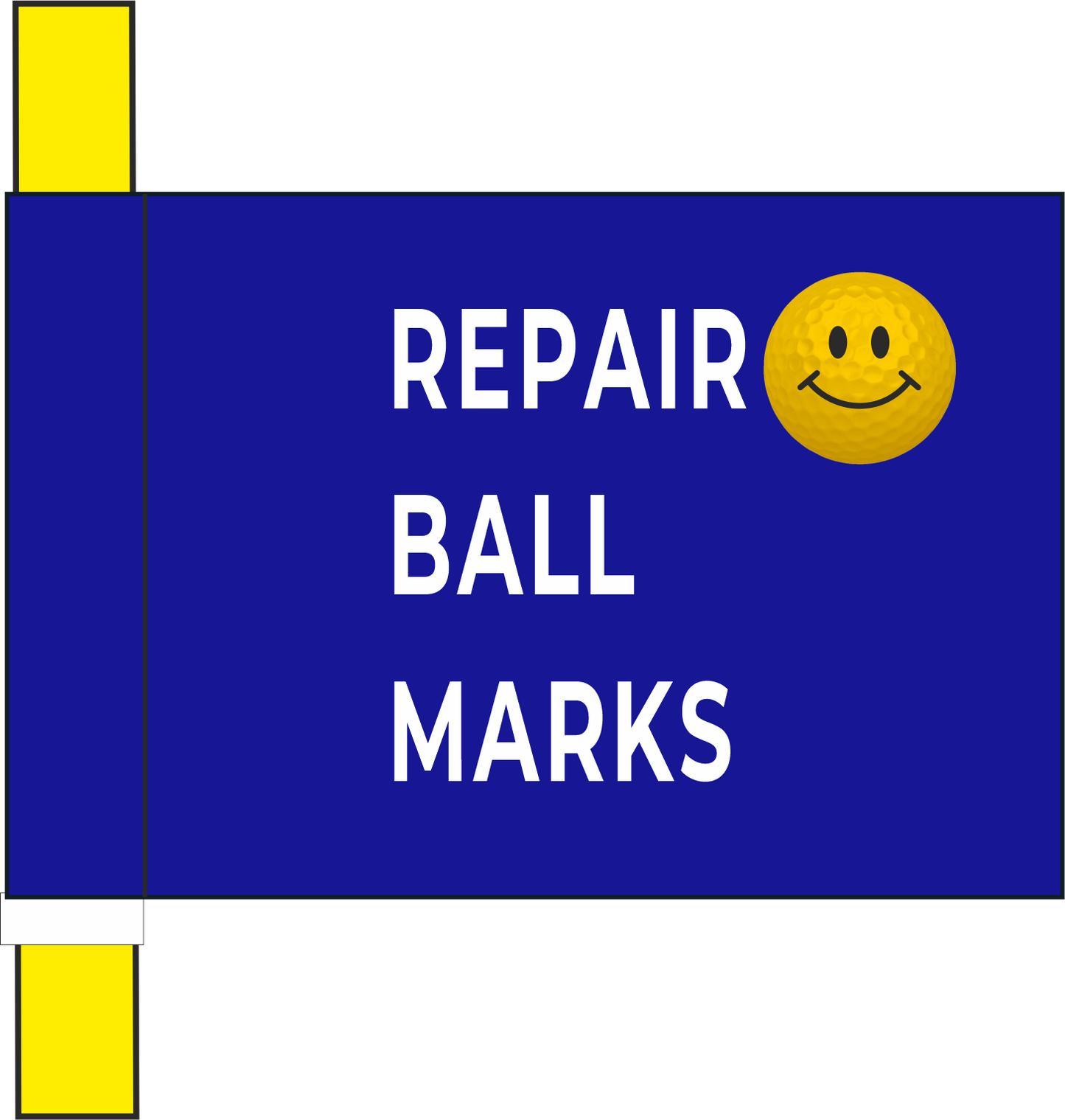 Marking Flag Blue with "Repair ball mark"