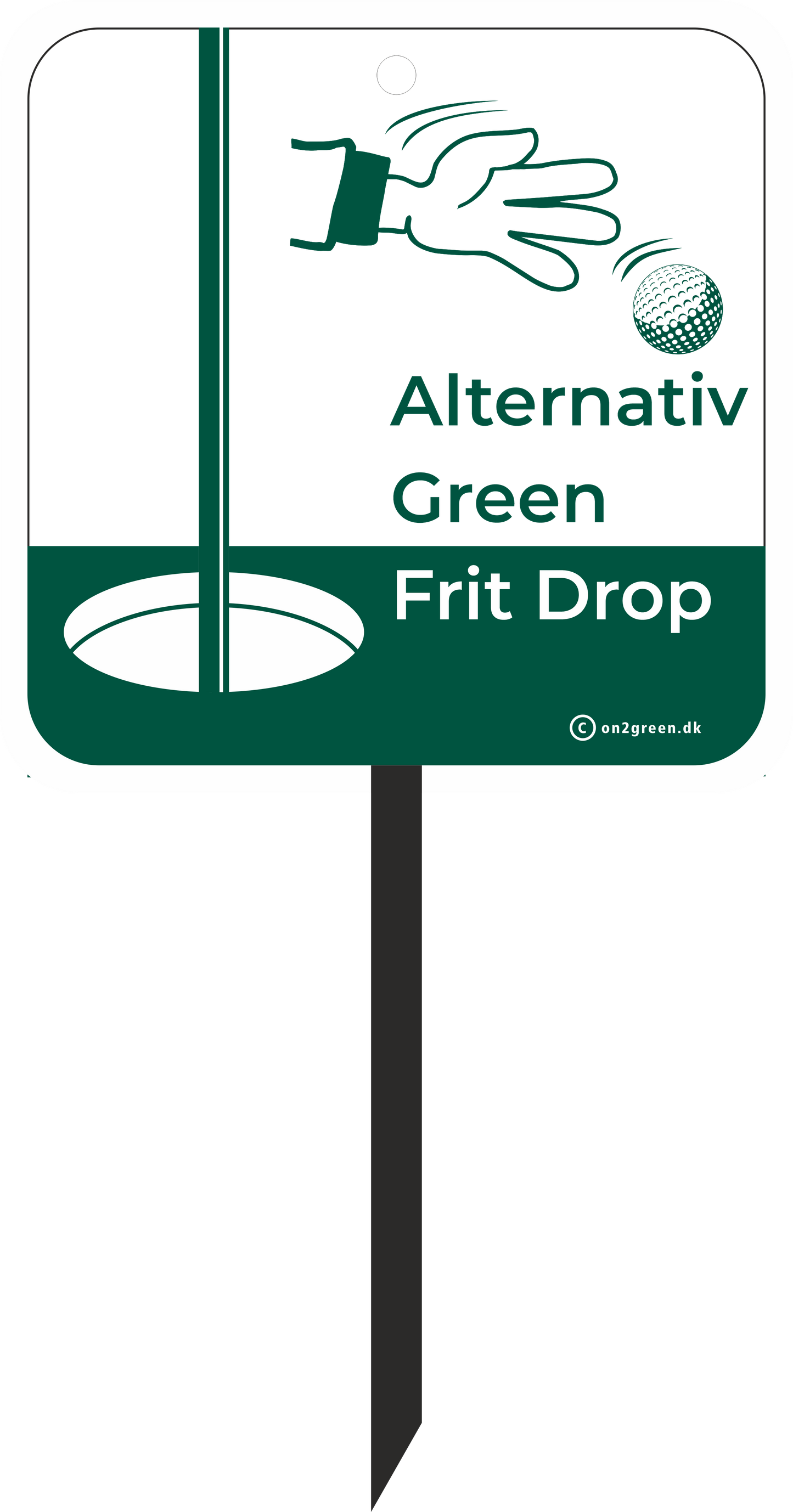 Golf sign Alternativ green
