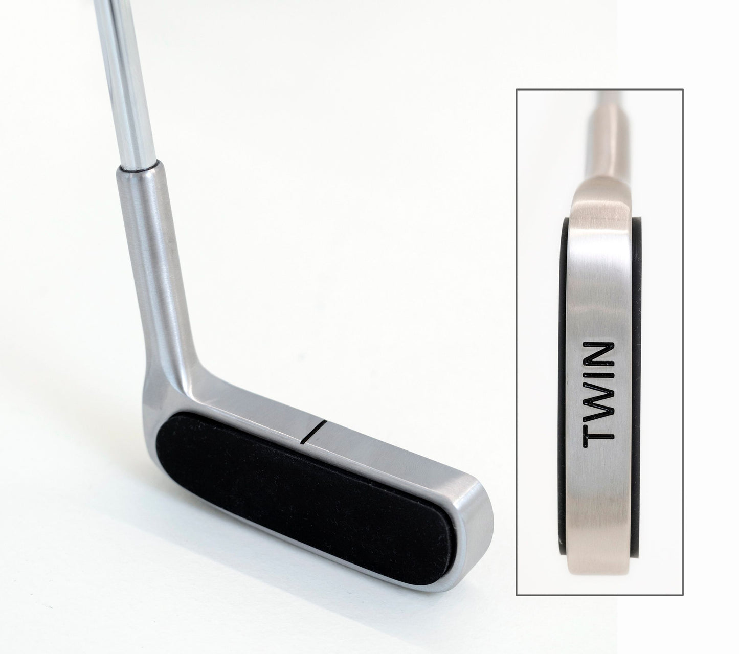 TWIN minigolfputter in steel 80 cm