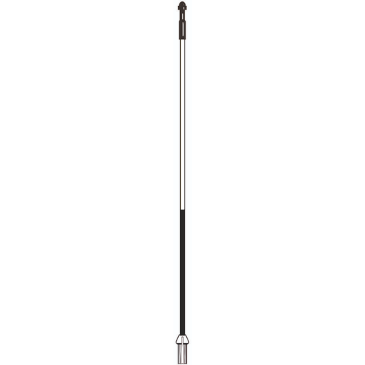 Flagstick, WHITE with 1 black section, 5' feet (1,5 meter)
