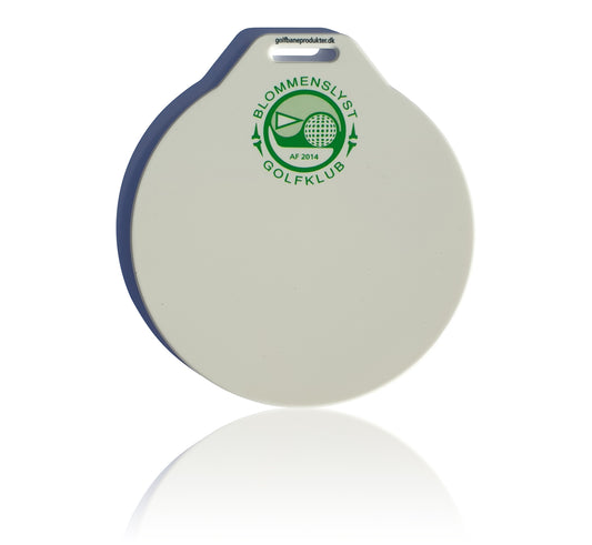 Bag Tag, white, Ø 100 mm with digital print on 1 side