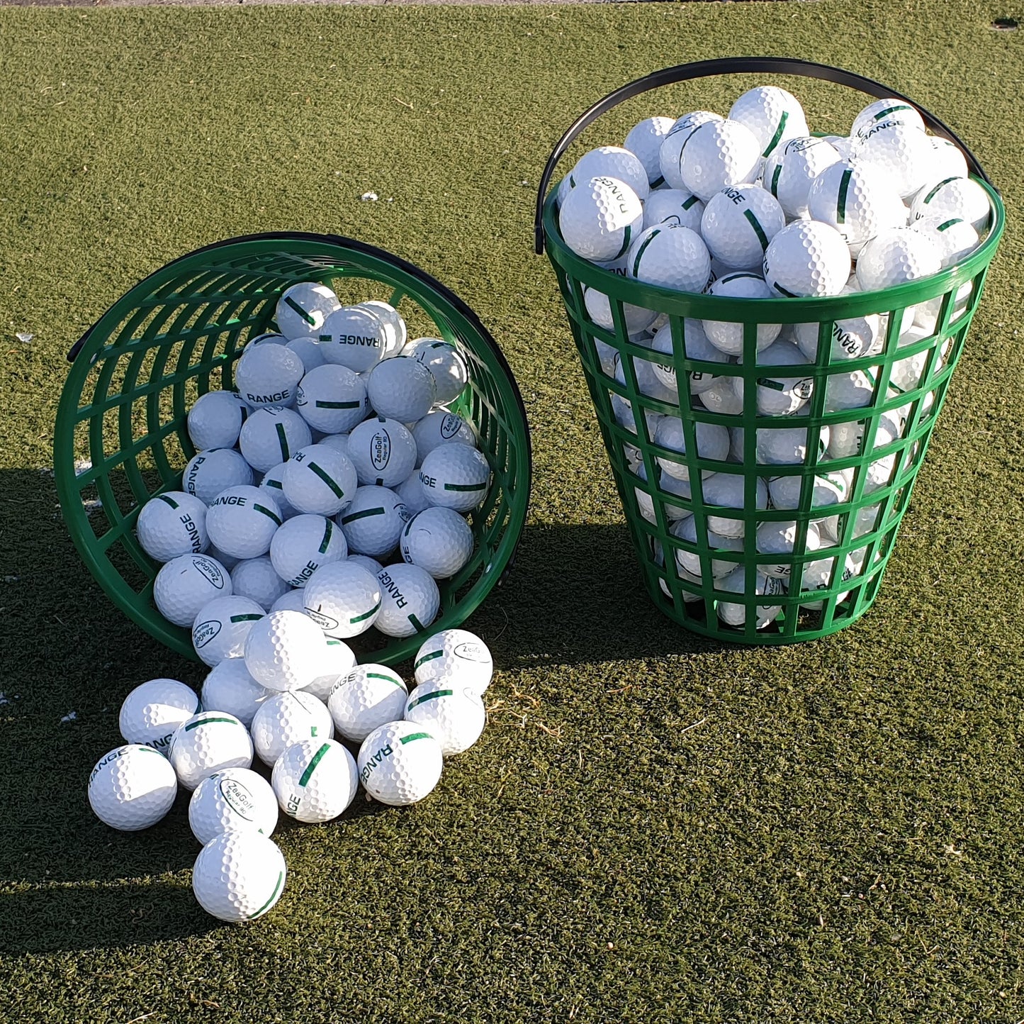 Plastic Ball Basket for 70 balls, green