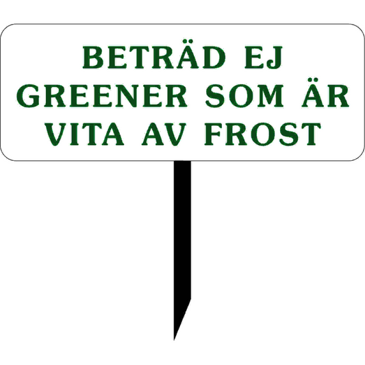 Golf Sign art. 15. No playing on greens