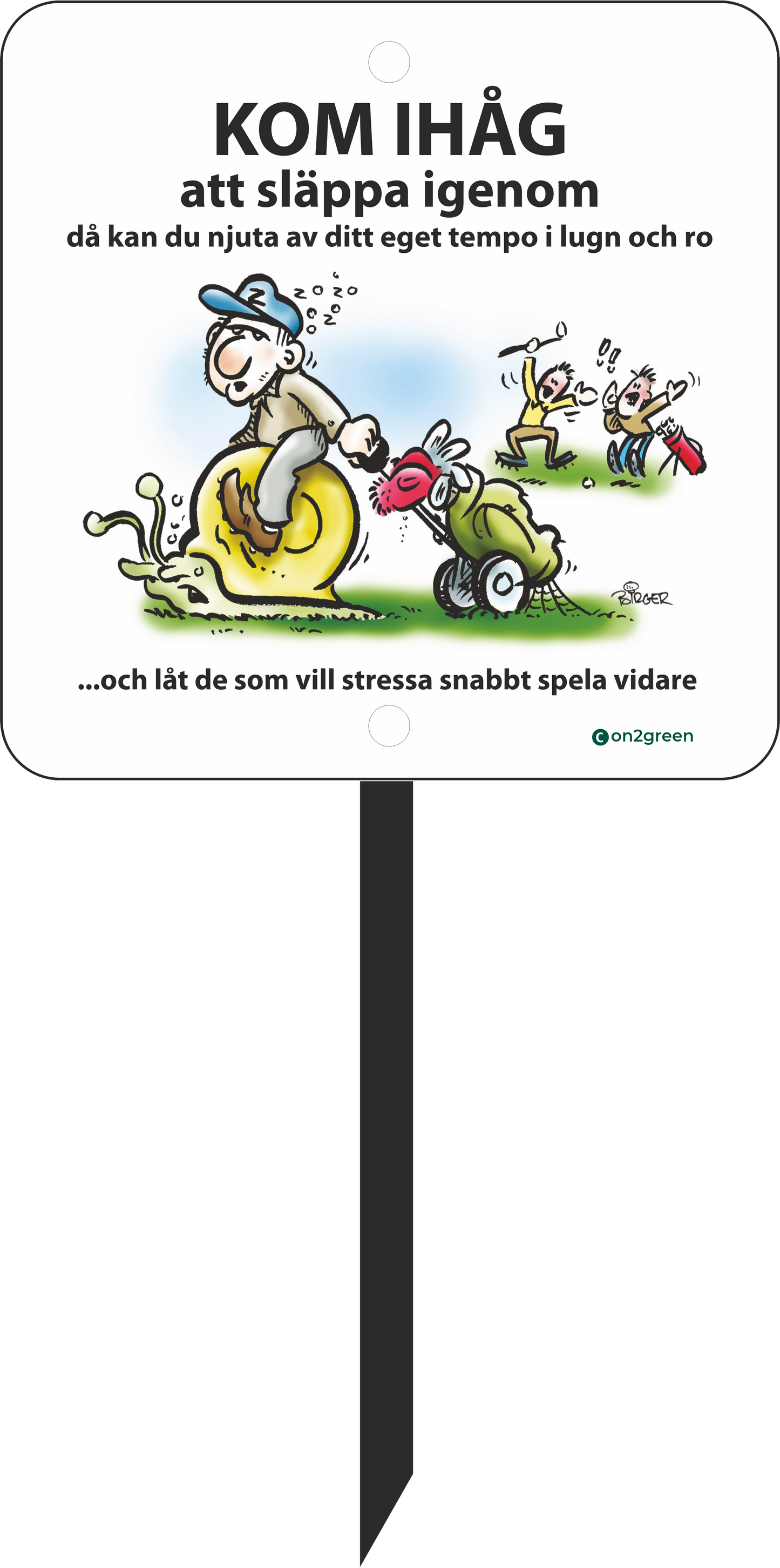 Golf sign: Remember to let faster groups play through