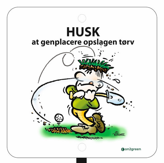 Golf sign: Remember to replace your divots