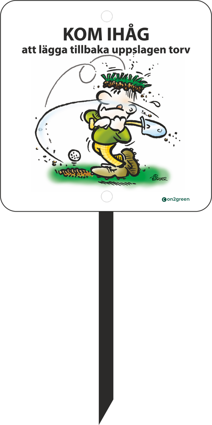 Golf sign: Remember to replace your divots