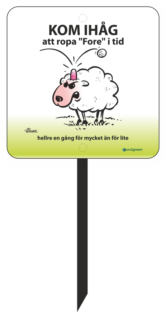 Golf sign: Remember to shout Fore