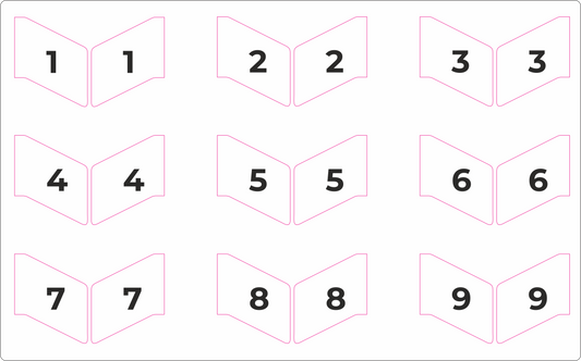 Stickers 1-9 Flag for putting green Flag