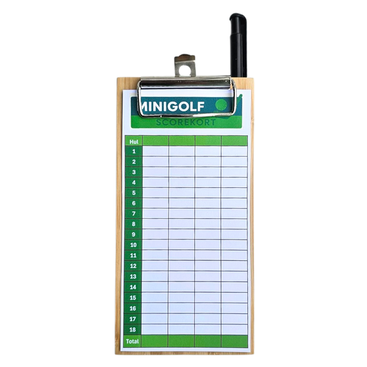 Writing pad for mini golf