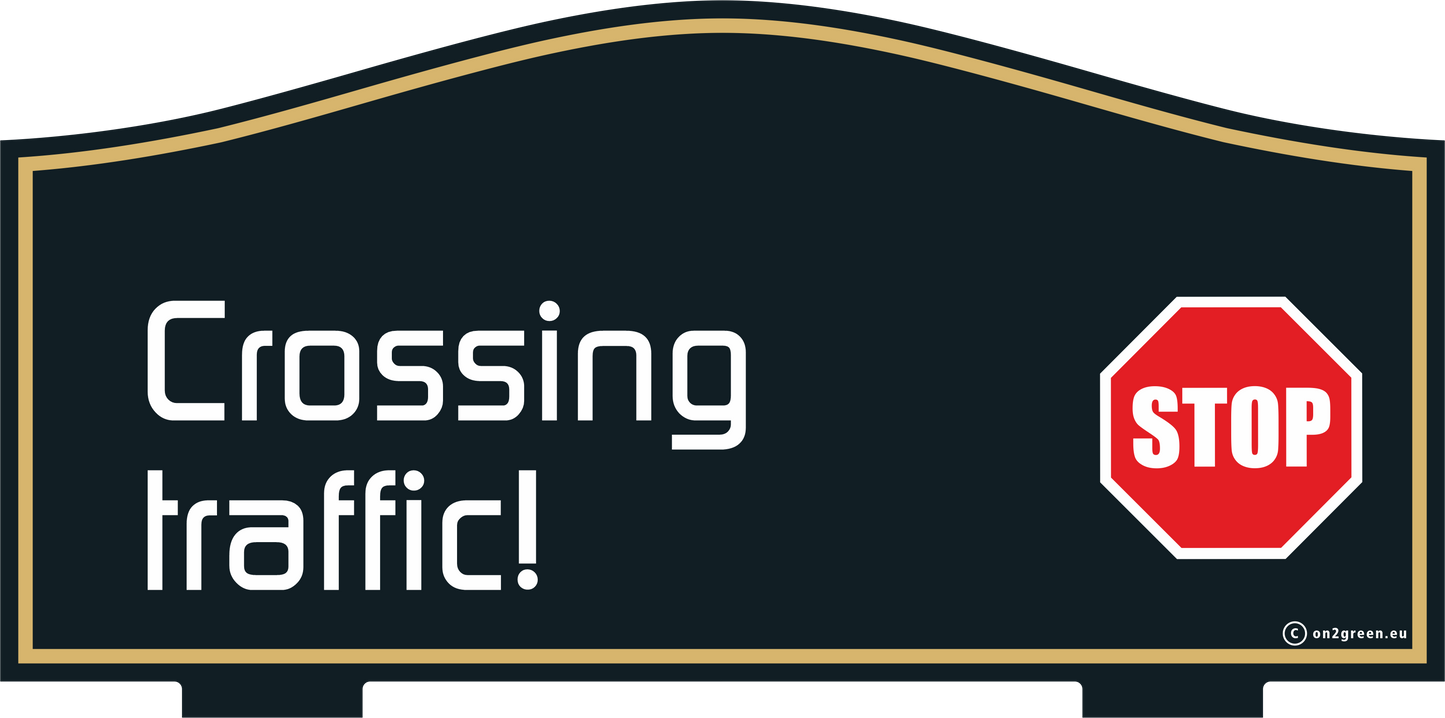 Golf sign: Crossing traffic