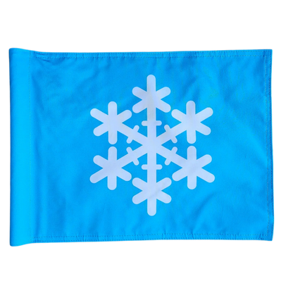 Golf ice flag with a snowflake