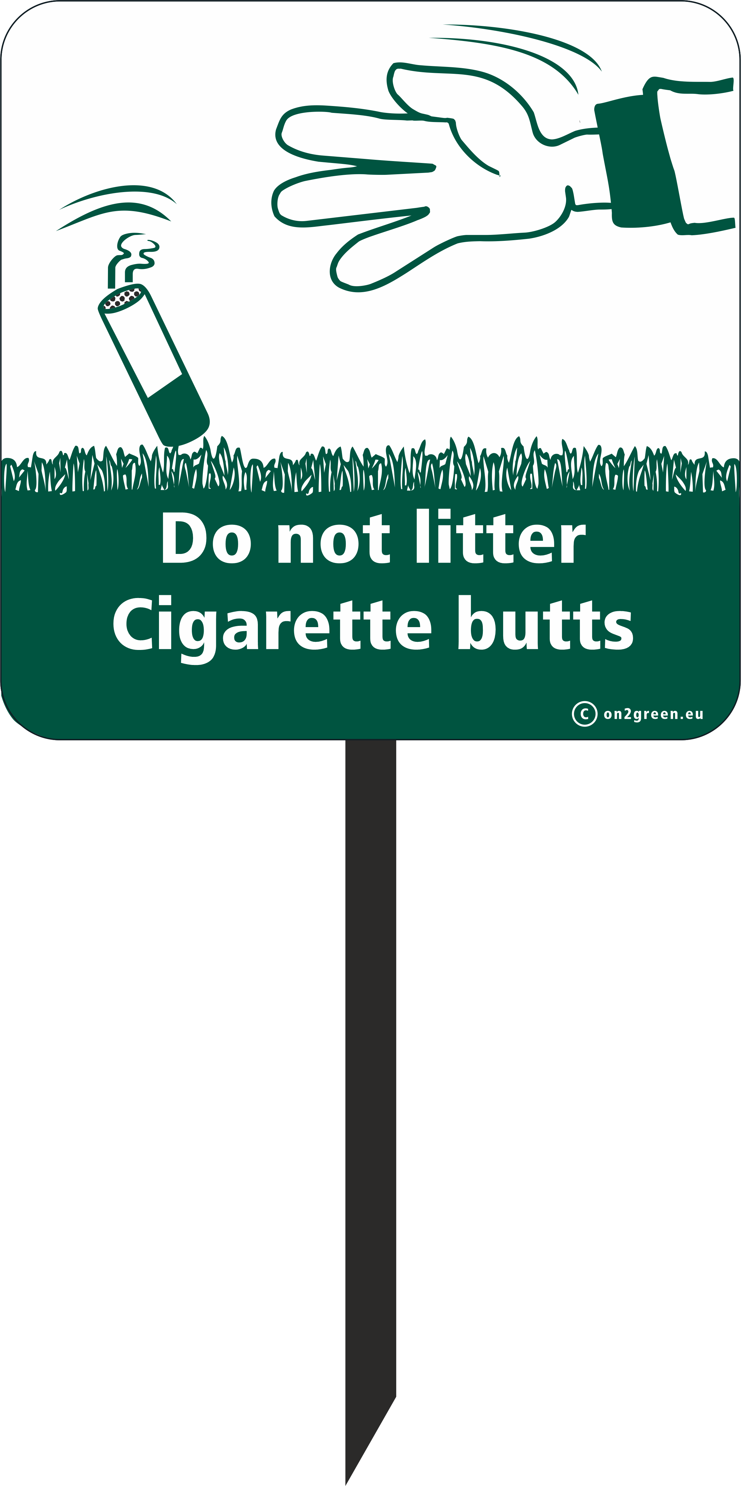 Golf sign Do not throw cigarette butts