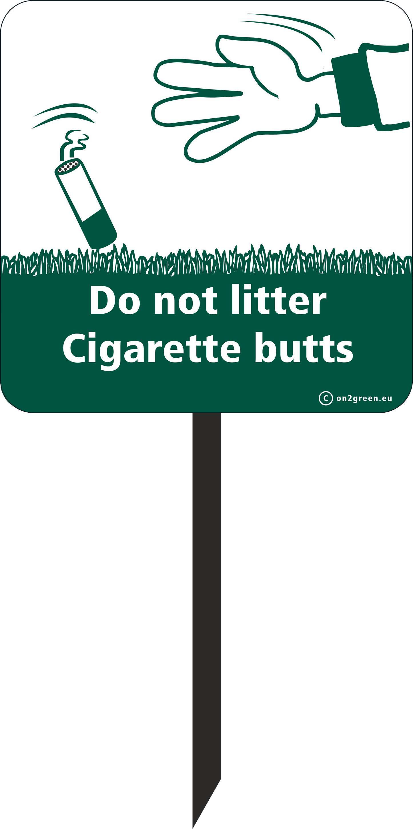 Golf sign Do not throw cigarette butts