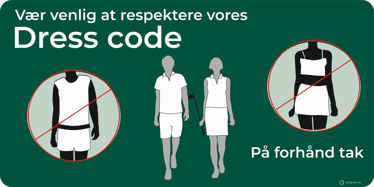 Golf sign: Dress code