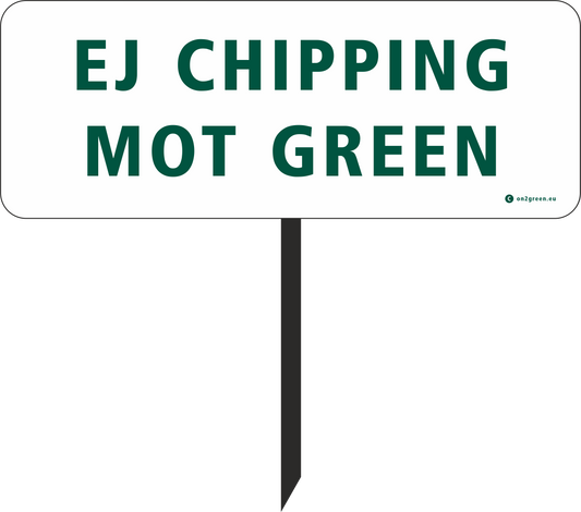 Golf sign: No chipping onto the practice green
