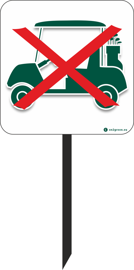 Golf sign: Golf Cars not allowed