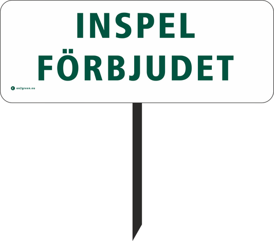 Golfskilt: Indspil forbudt