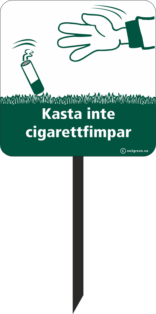 Golf sign Do not throw cigarette butts