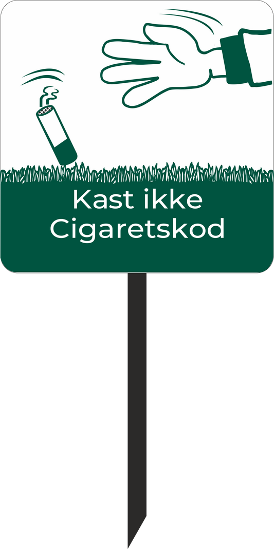 Golf sign: Do not throw cigarette butts