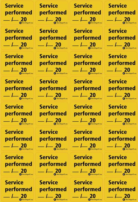 Sticker: "Last maintenance…"