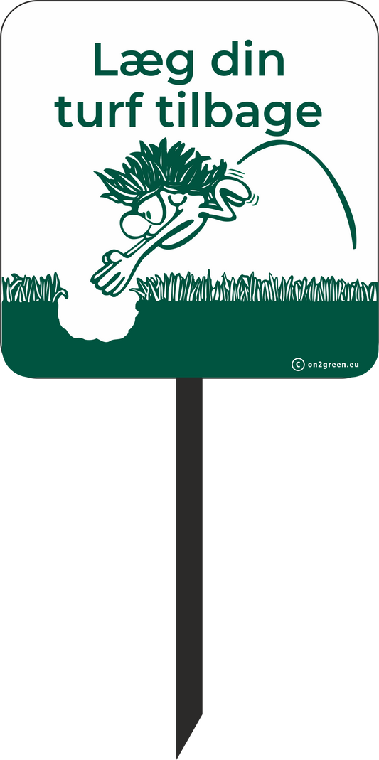 Golf Sign: Put back your turf