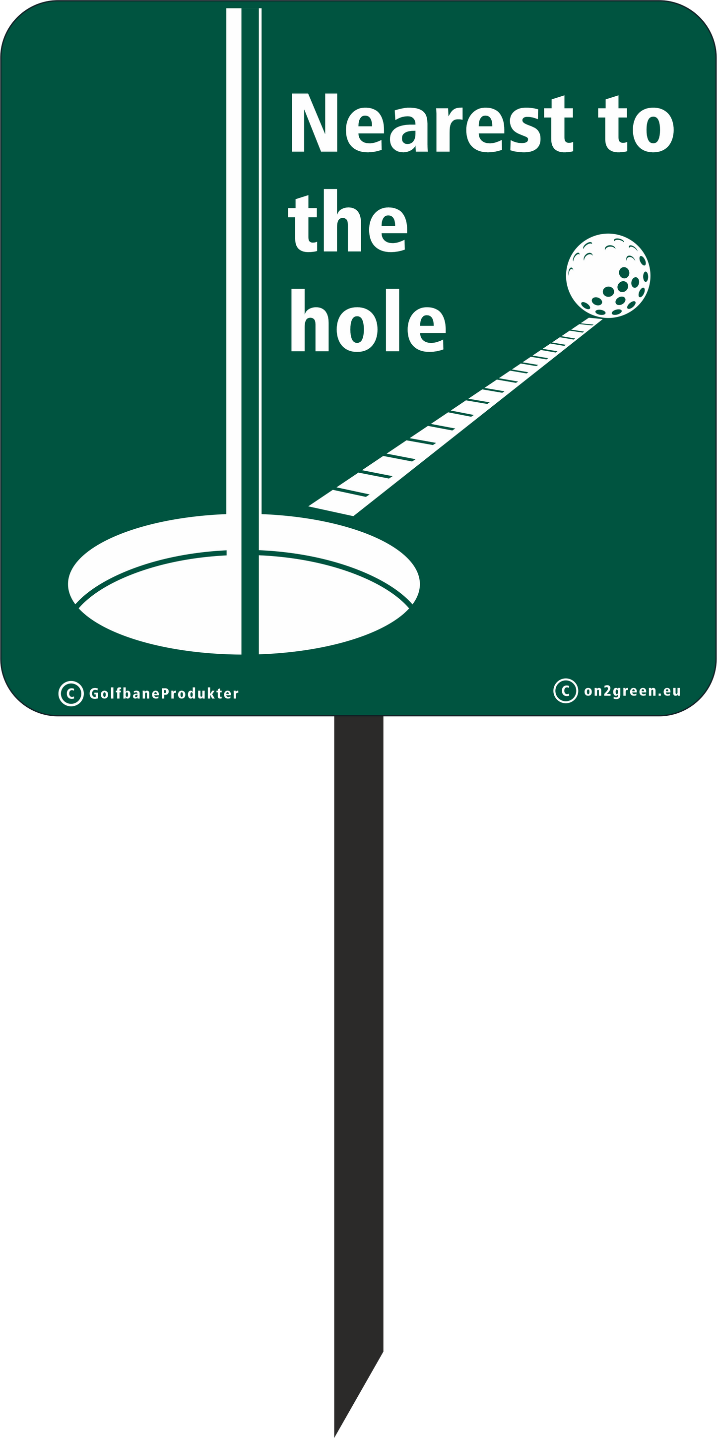 Golf sign Nearest hole