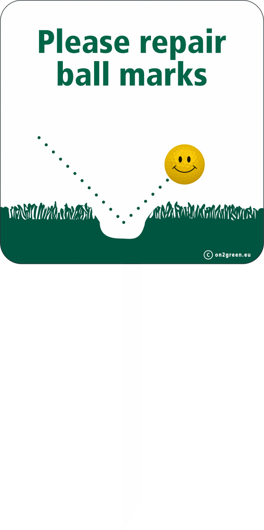 Golf sign: Please repair your ball marks