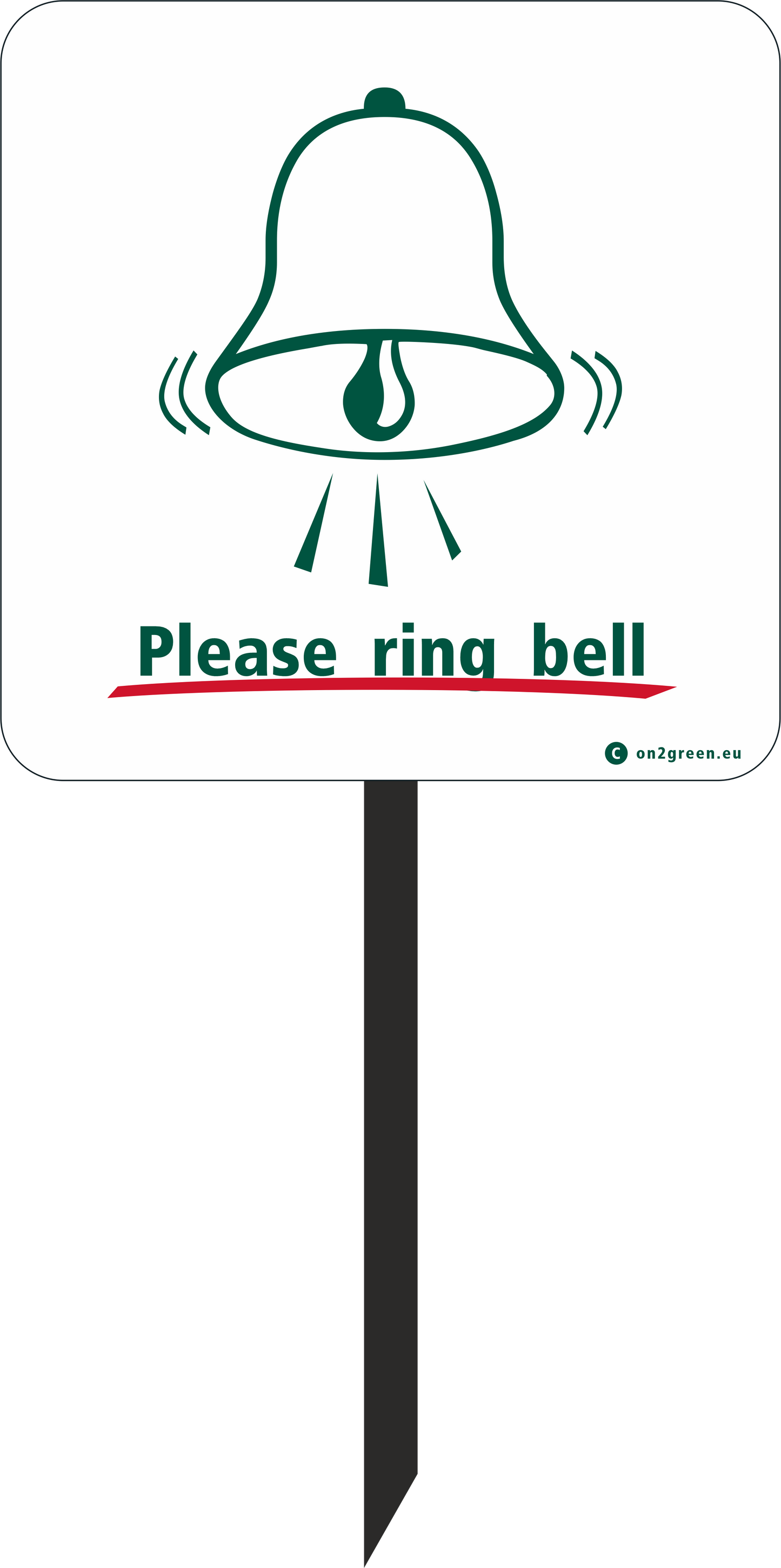 Golf sign: Please ring bell