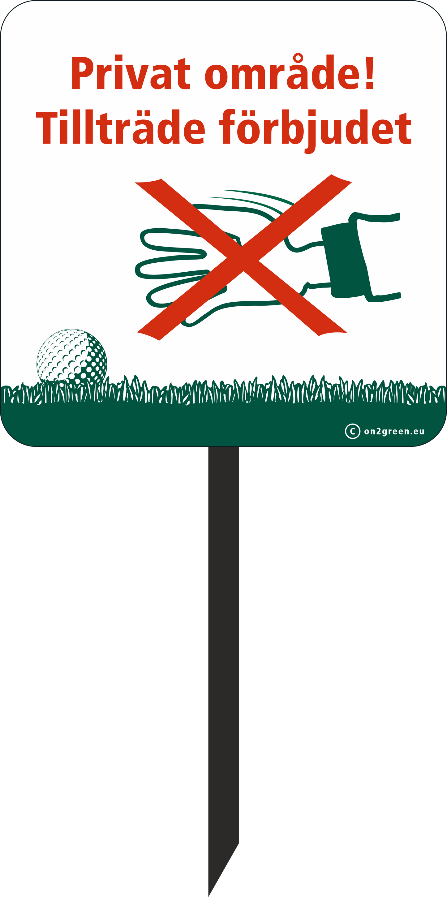 Golf sign: Private area