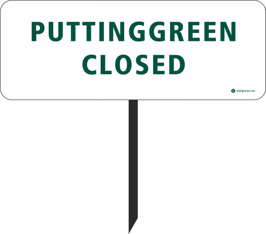 Golf sign: Puttinggreen closed