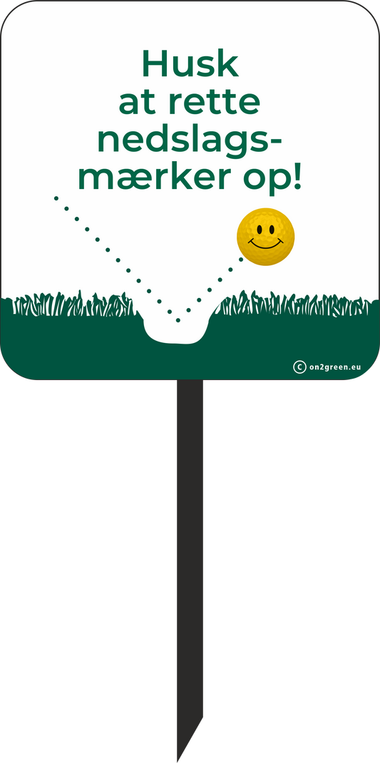 Golf sign: Repair your Pitch Marks