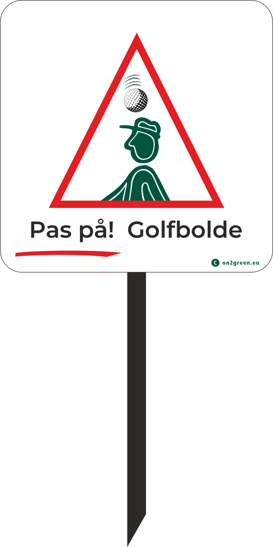 Golf sign: Watch out for balls