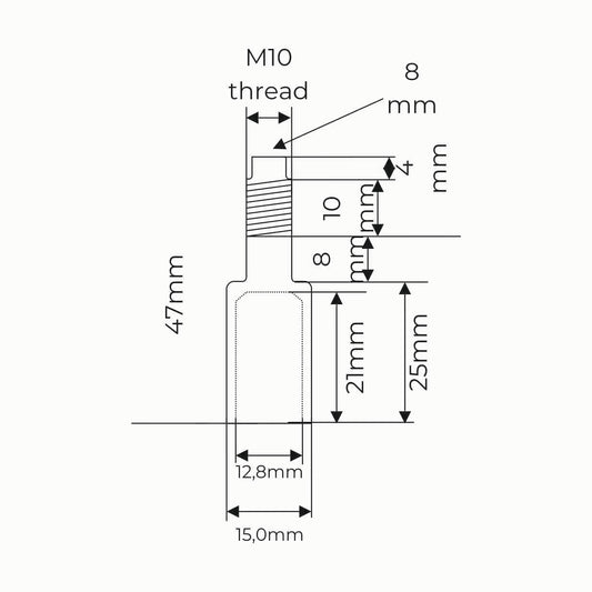 Top M10 in aluminum for golf poles