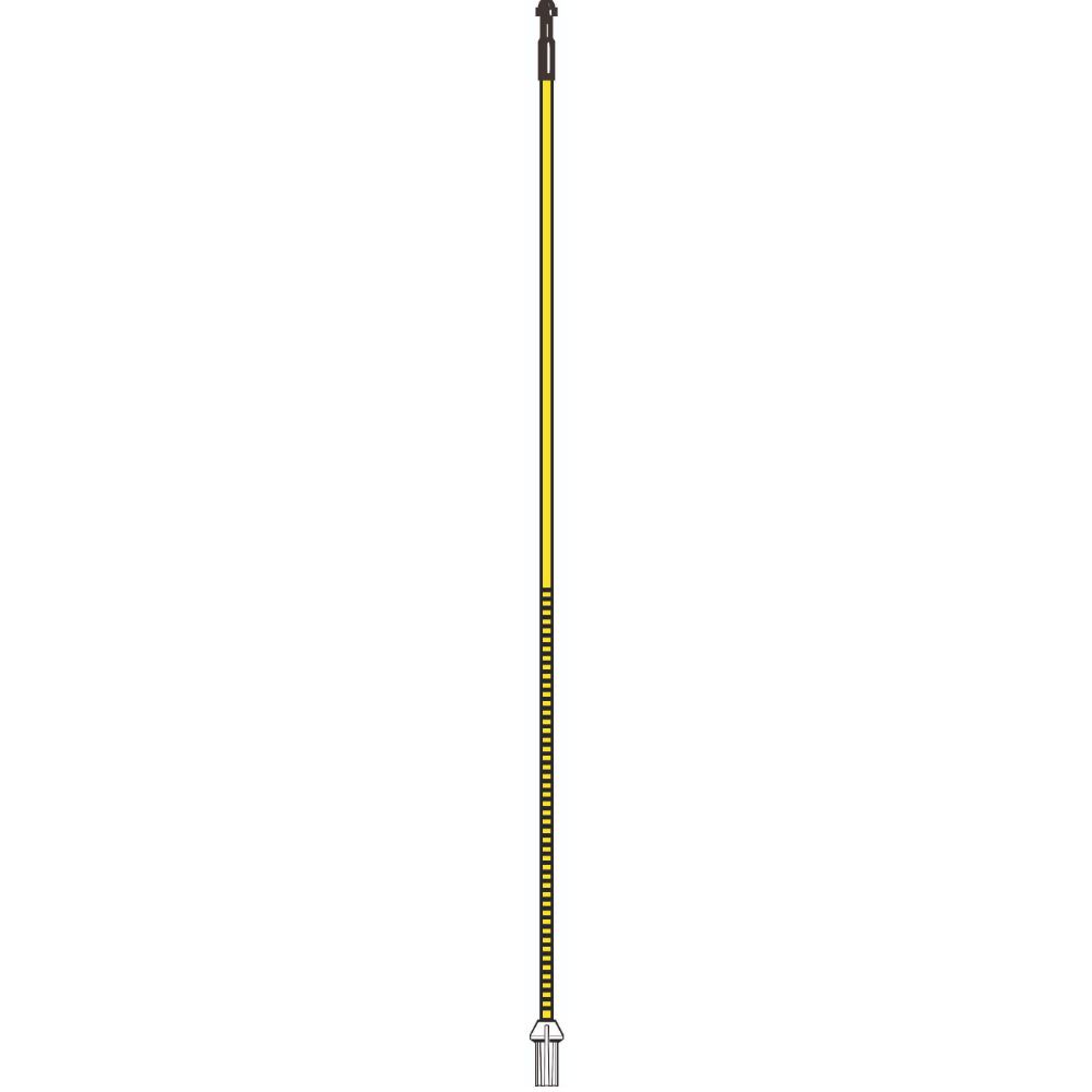 Flagstick 7.5' yellow with measuring tape