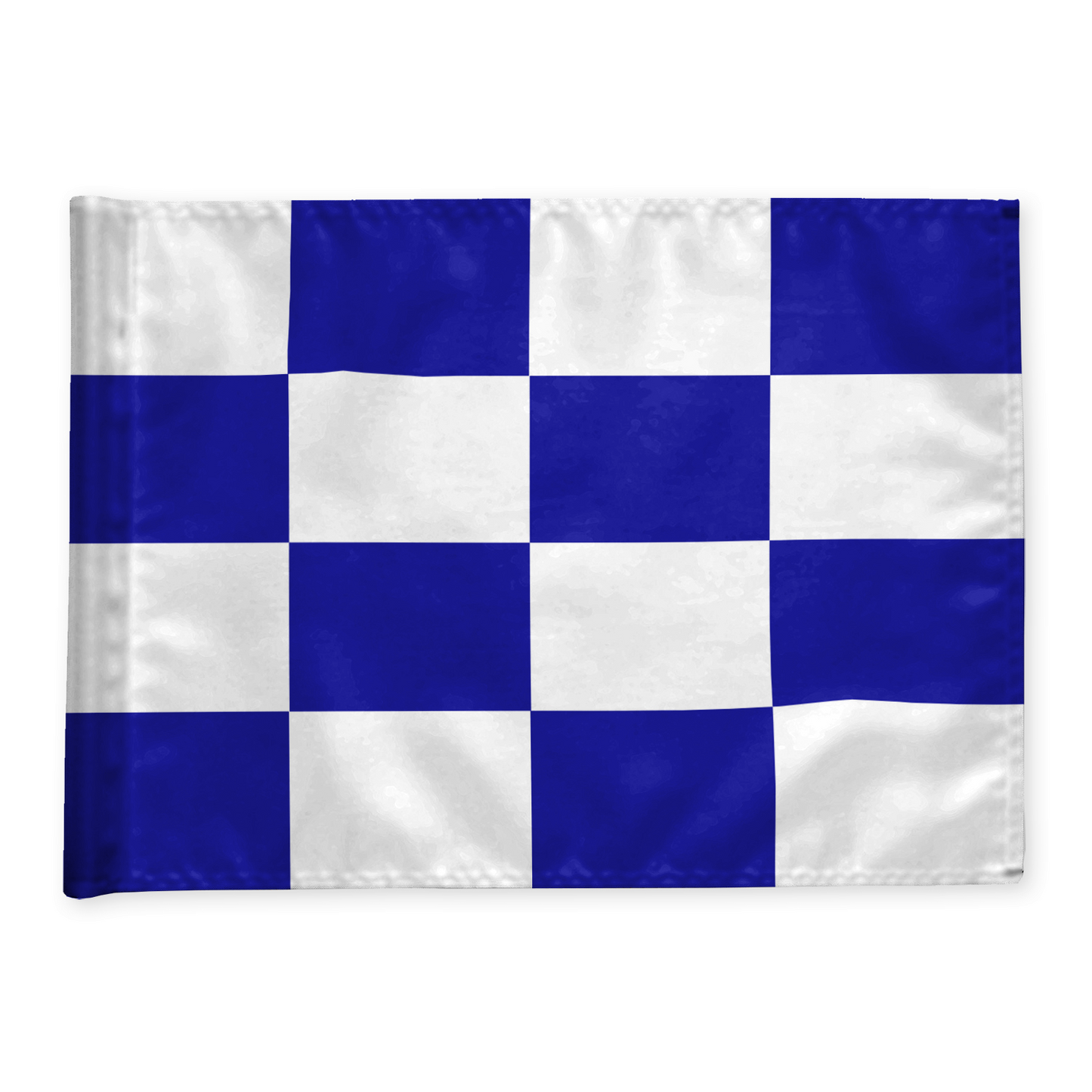 Golf flag checkered, blue/white, 200 gram fabric