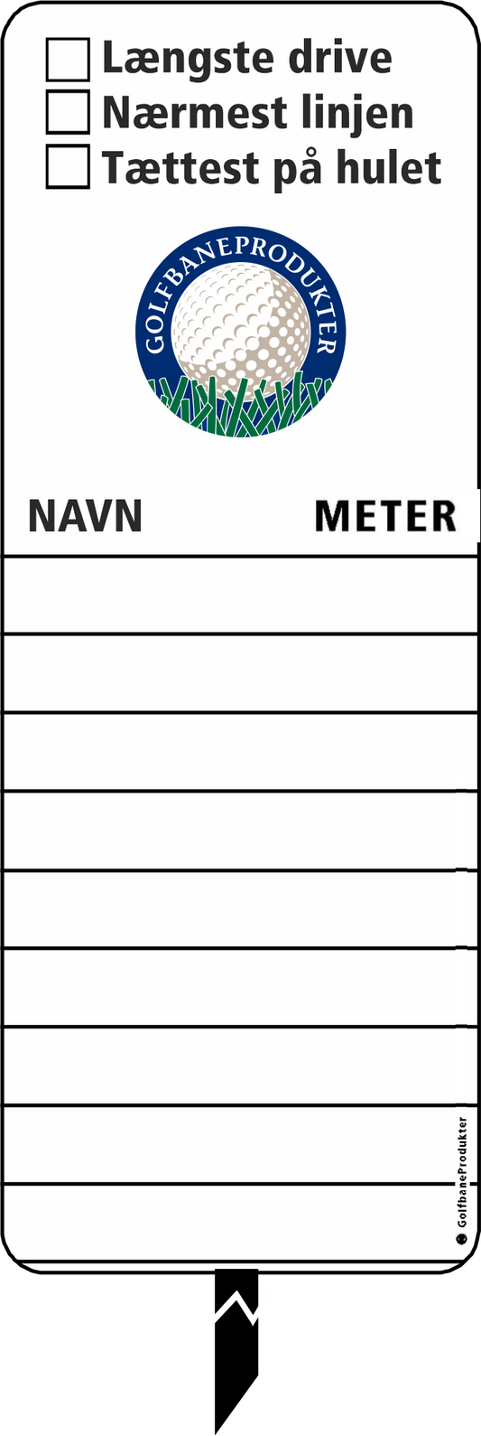 Golf Sign: Closest to the Pin (15x40 cm)
