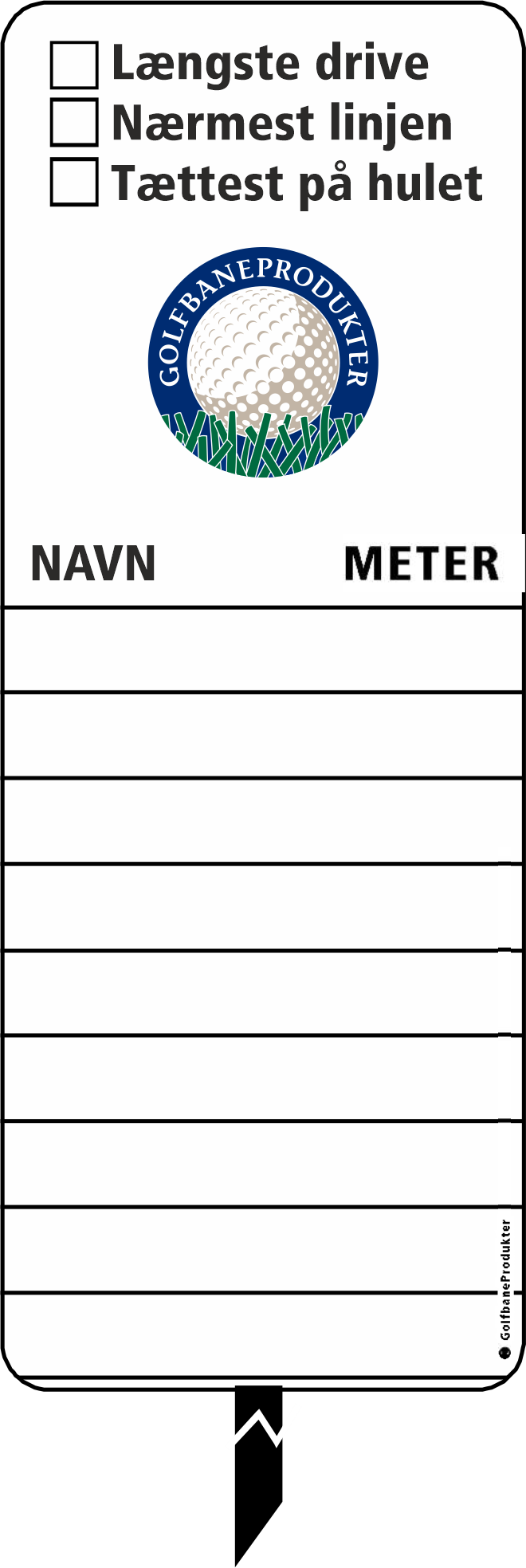 Golf Sign: Closest to the Pin (15x40 cm)