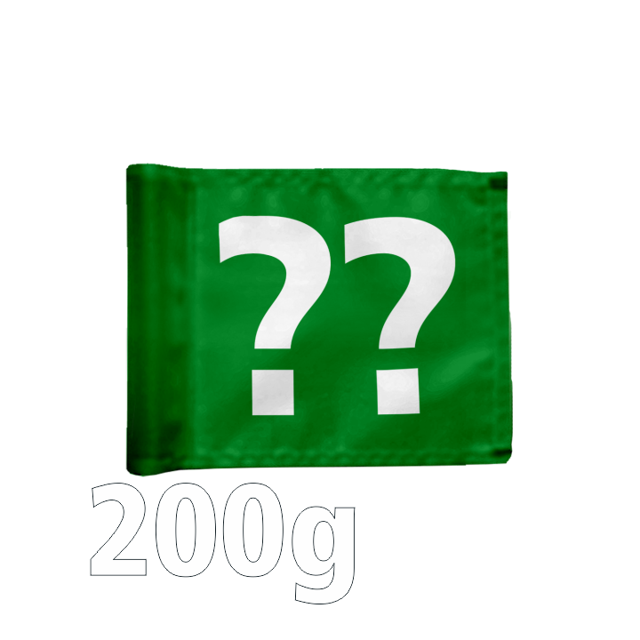 Single puttinggreenflag, stiffened, green, optional hole number, 200 gram
