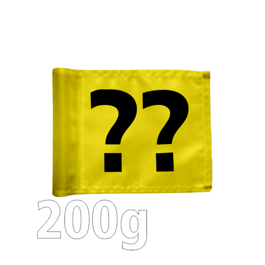 Single puttinggreenflag, stiffened, yellow, optional hole number, 200 gram