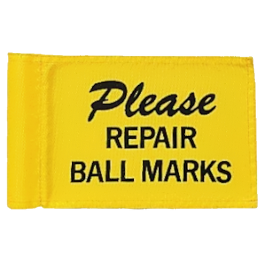 Placement flag, Yellow/Black text, nylon