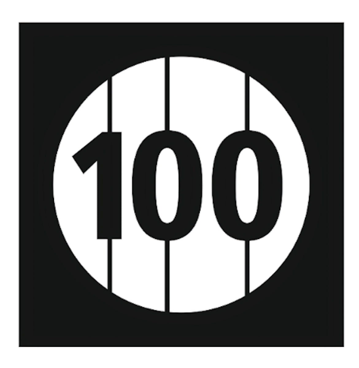 100 meter distance template for spray painting on grass