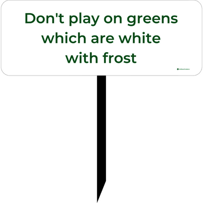 Golf Sign art. 15. No playing on greens