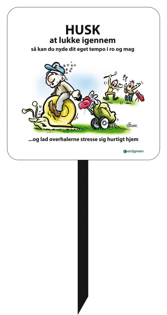 Golf sign: Remember to let faster groups play through