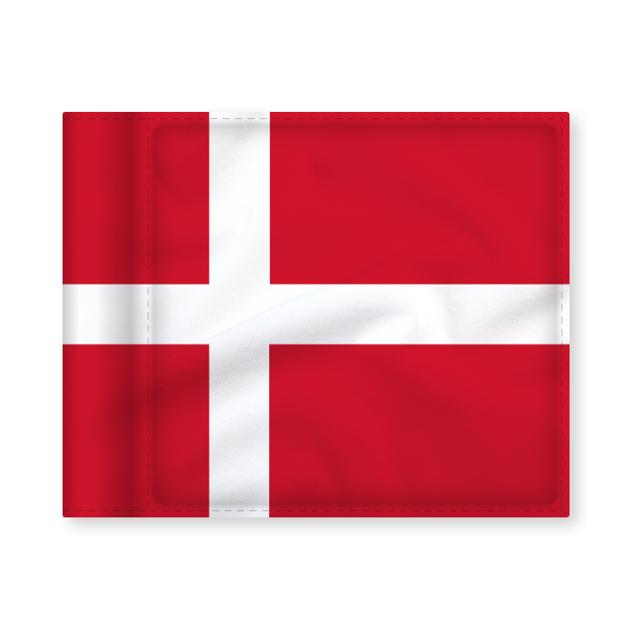 Puttinggreenflag, national flag Denmark, stiffened, 200 gram fabric