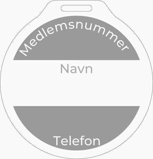 Bag Tag, white, Ø 100 mm with digital print on 2 sides